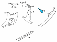 OEM 2022 BMW M235i xDrive Gran Coupe COVER COLUMN C LEFT Diagram - 51-43-5-A04-F45