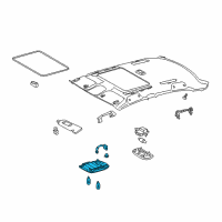 OEM 2012 Toyota Corolla Map Lamp Assembly Diagram - 81260-02340-B0