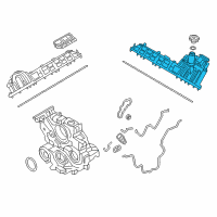 OEM 2016 Nissan Titan XD Cover Assembly - Valve Rocker Diagram - 13264-EZ41A