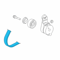 OEM 2007 Honda Accord Belt, Compressor (Bando) Diagram - 38920-RCJ-A01