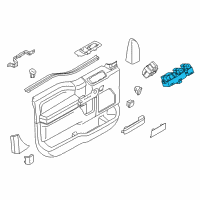 OEM 2020 Ford F-150 Window Switch Diagram - HL3Z-14529-CA