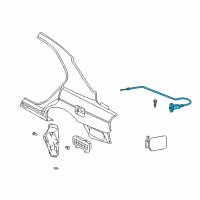 OEM 1991 Hyundai Sonata Opener Assembly-Fuel Filler Door Diagram - 95720-33000