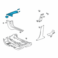 OEM 2017 Chevrolet Spark Weatherstrip Pillar Trim Diagram - 42550450