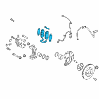 OEM 2019 Hyundai Accent Front Disc Brake Pad Kit Diagram - 58101-H9A60