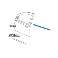 OEM 2009 Chrysler Aspen WEATHERSTRIP-Front Door Belt Outer Diagram - 55364719AB