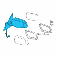 OEM 2007 BMW M6 Exterior Mirror Without Glass, Heated, Left Diagram - 51-16-7-189-397