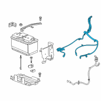 OEM 2022 Cadillac XT6 Positive Cable Diagram - 84690950