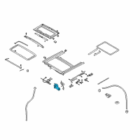 OEM Pontiac G3 Motor Asm, Sun Roof Actuator Diagram - 96404823