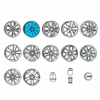 OEM 2015 Jeep Grand Cherokee Aluminum Wheel Diagram - 1WQ09CDMAB