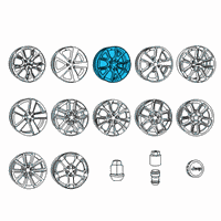 OEM 2015 Jeep Grand Cherokee Wheel Aluminum Diagram - 1VH41AAAAD