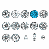 OEM 2015 Jeep Grand Cherokee Aluminum Wheel Diagram - 1VH39GSAAD