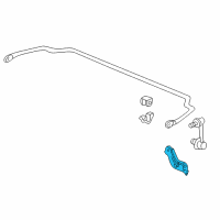 OEM 2008 Acura TSX Bracket, Left Rear Link Stabilizer Diagram - 52345-SEA-E00