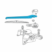 OEM 2004 BMW 325xi Rear Windshield Wiper Arm With Blade Compatible Diagram - 61-62-8-220-830
