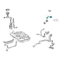 OEM Lexus RX350 Fuel Tank Cap Assembly Diagram - 77300-07030