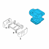 OEM 2007 Nissan Quest Cushion Assy-Front Seat Diagram - 87350-ZM31B