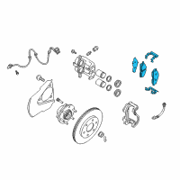 OEM Infiniti QX56 Front Disc Brake Pad Kit Diagram - 41060-7S027