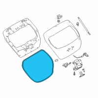 OEM 2019 Nissan Leaf Weatherstrip-Back Door Diagram - 90830-5SA0A