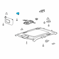 OEM Lincoln Navigator Visor Bracket Diagram - FL3Z-1504132-AJ