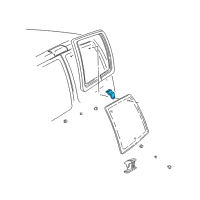 OEM GMC Savana 2500 Hinge-Rear Door Window Diagram - 15982180