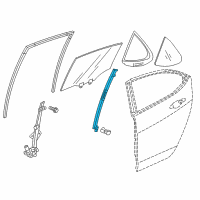 OEM 2015 Acura TLX Sash Right Rear Door Qt Diagram - 72731-TZ3-A02