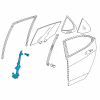 OEM 2017 Acura TLX Regulator Assembly Right Rear Door Diagram - 72710-TZ3-A01