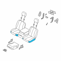 OEM 2003 Dodge Ram 3500 Pad-Front Seat Cushion Diagram - 5093780AB