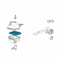 OEM 2009 Lexus RX350 Air Cleaner Filter Element Sub-Assembly Diagram - 17801-0H010