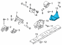 OEM 2018 Ford F-150 Transmission Mount Bracket Diagram - JL3Z-6028-A