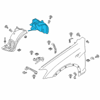 OEM 2017 BMW X4 Cover, Wheel Arch, Rear Section, Front Left Diagram - 51-71-7-213-643