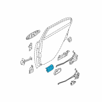 OEM 2010 Hyundai Accent Rear Interior Door Handle Assembly, Left Diagram - 83610-1E000-WK