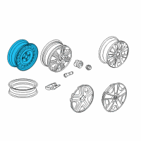 OEM 2010 Honda Insight Disk, Wheel (15X5 1/2J) (Tpms) (Black) (Chuo Seiki) Diagram - 42700-TK6-A01