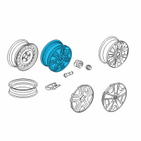 OEM 2009 Honda Fit Disk, Aluminum Wheel (16X6J) (Tpms) (Kosei) Diagram - 42700-TK6-A91