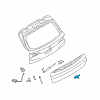 OEM 2022 BMW X5 Hinge, Trunk Lid, Lower Left Diagram - 41-00-7-486-551