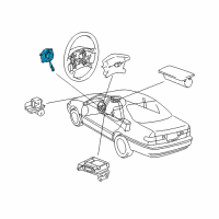 OEM Lexus IS300 Spiral Cable Sub-Assembly Diagram - 84306-12070