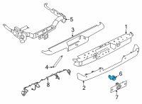 OEM 2020 Nissan Titan XD Sensor Unit-Distance Diagram - 28438-9UF1A