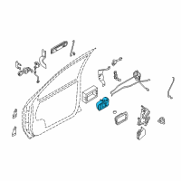 OEM 1999 Infiniti QX4 Handle Assembly-Rear Dr, LH Diagram - 80671-0W006