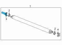 OEM 2021 Chevrolet Silverado 2500 HD Slip Yoke Diagram - 84620578