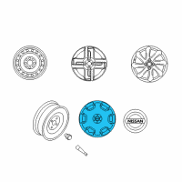 OEM 2014 Nissan Cube Disc Wheel Cap Diagram - 40315-1FC1C