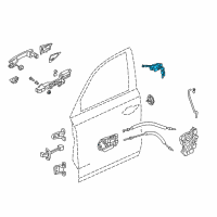 OEM 2018 Acura TLX Cylinder, L Door Diagram - 72185-TZ3-A01