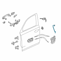 OEM 2019 Acura TLX Rod Set Right, Front Dr Ltch Diagram - 72113-TZ3-305