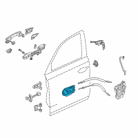 OEM 2019 Acura TLX Handle Assembly, Driver Side Inside (Platinum Chrome Plating) Diagram - 72160-TZ3-A01ZA