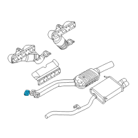 OEM 2001 BMW Z3 Exhaust Flange Gasket Diagram - 18307502346