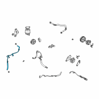 OEM Lexus ES330 Power Steering Return Tube Sub-Assembly, Upper Diagram - 44406-06100