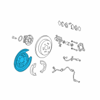 OEM Acura Plate, Driver Side Parking Brake Back Diagram - 43120-STK-A02