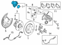 OEM 2017 Honda Civic Gear Unit, R. Motor Diagram - 43020-TBA-A02