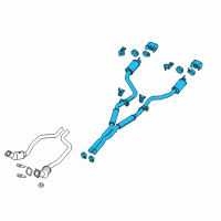 OEM 2017 Dodge Challenger MUFFLER-Exhaust Diagram - 68247681AL