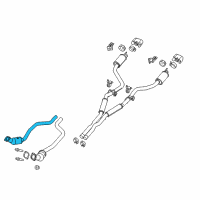 OEM 2019 Dodge Charger Front Catalytic Converter And Pipe Diagram - 68281724AA