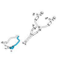 OEM 2017 Dodge Charger Front Catalytic Converter And Pipe Diagram - 68281725AA