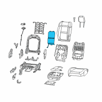 OEM 2020 Jeep Wrangler Seat Back Diagram - 68294073AD