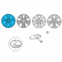 OEM Lexus RX450h Wheel, Disc Diagram - 42611-48671